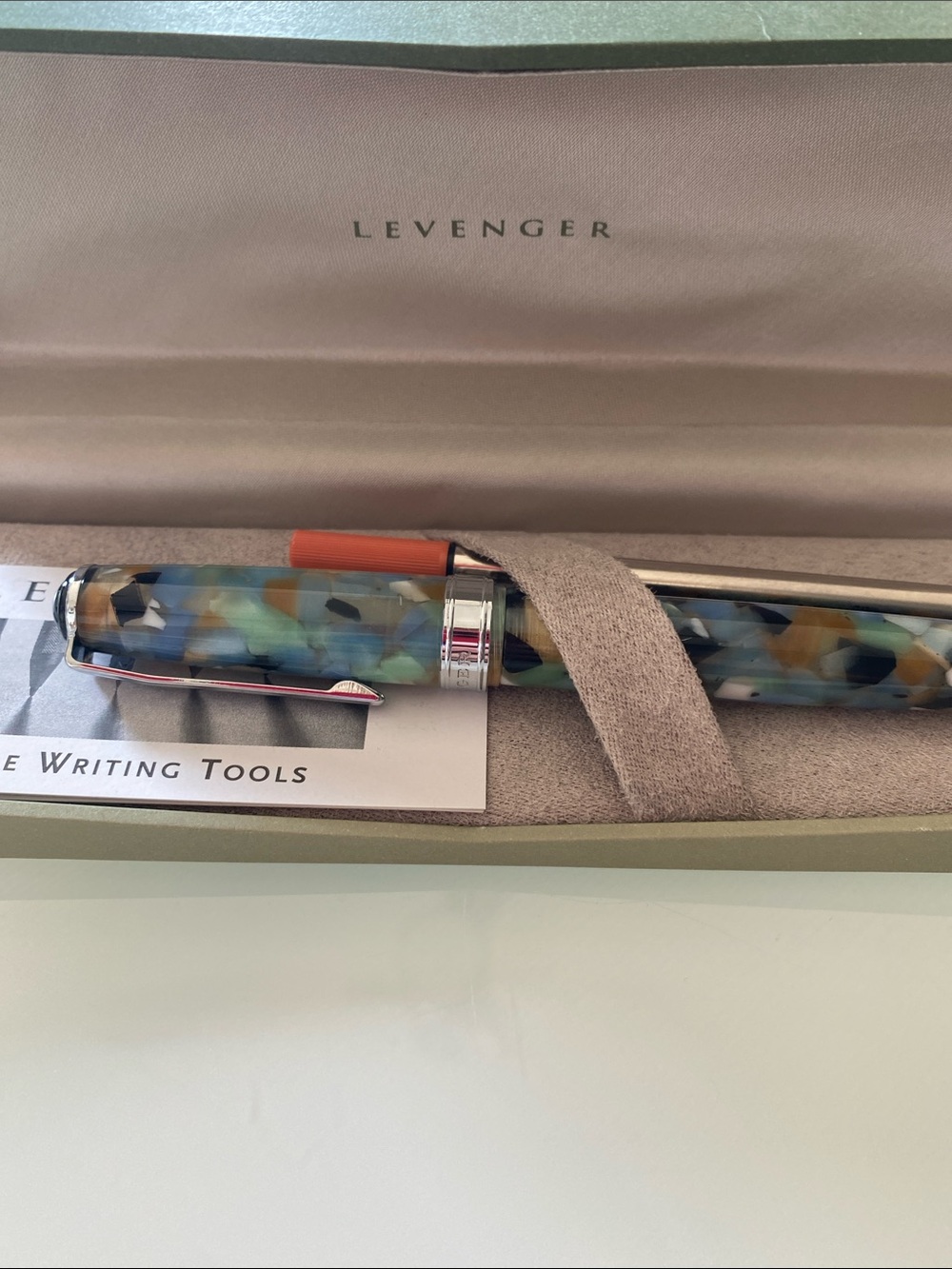 Levenger True Writer ‘Sea Glass’ Rollerball Pen. New in original box!